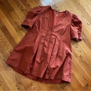 Free People Burnt Orange Mini Dress Small